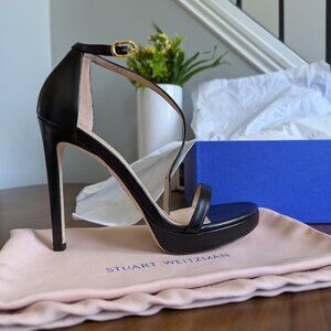 Stuart Weitzman Nudist Disco 7.5 strappy classic sandals